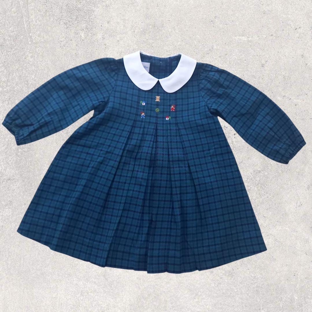 【美品】familiar　ファミリア　長袖　襟付き　ワンピース　80