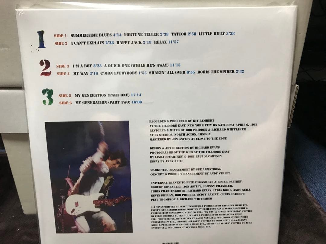 The Who Live at fillmore 1968 未開封3LP
