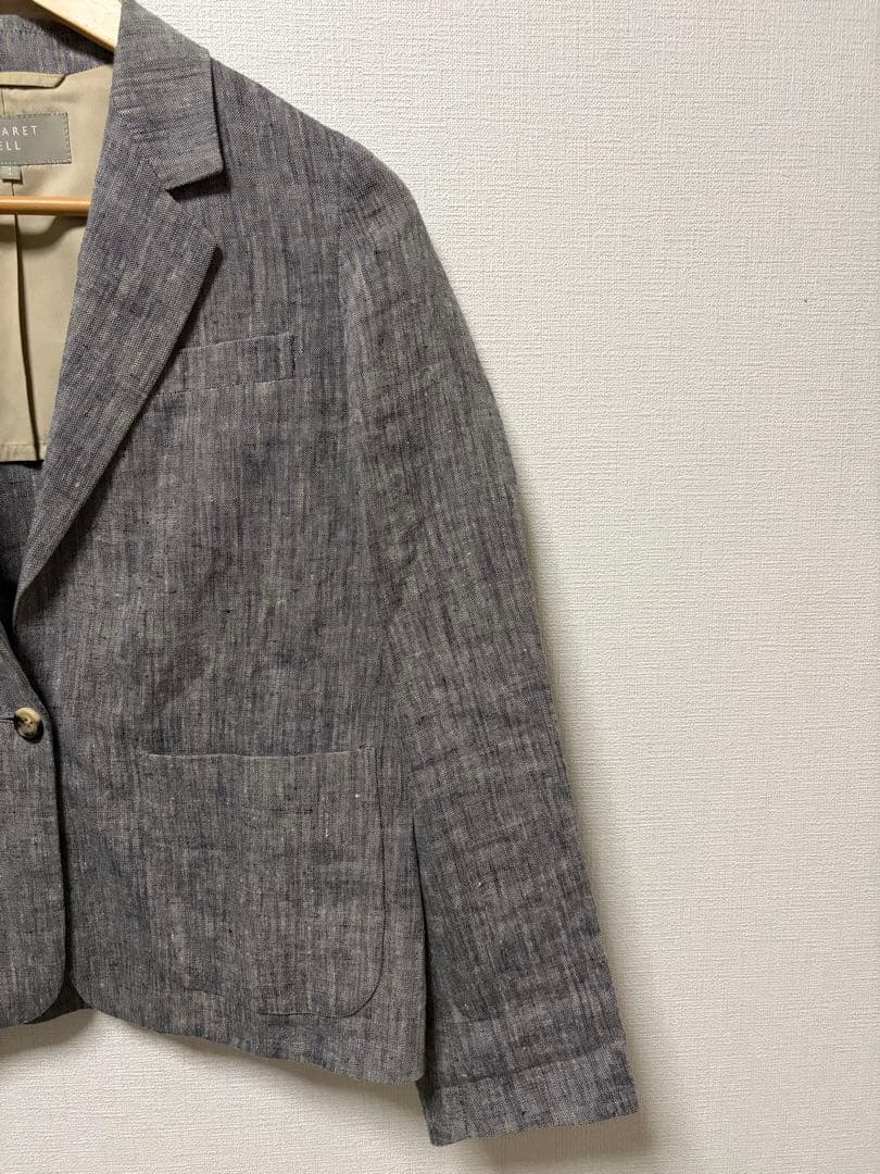 美品　リネン　マーガレットハウエル ジャケット グレー