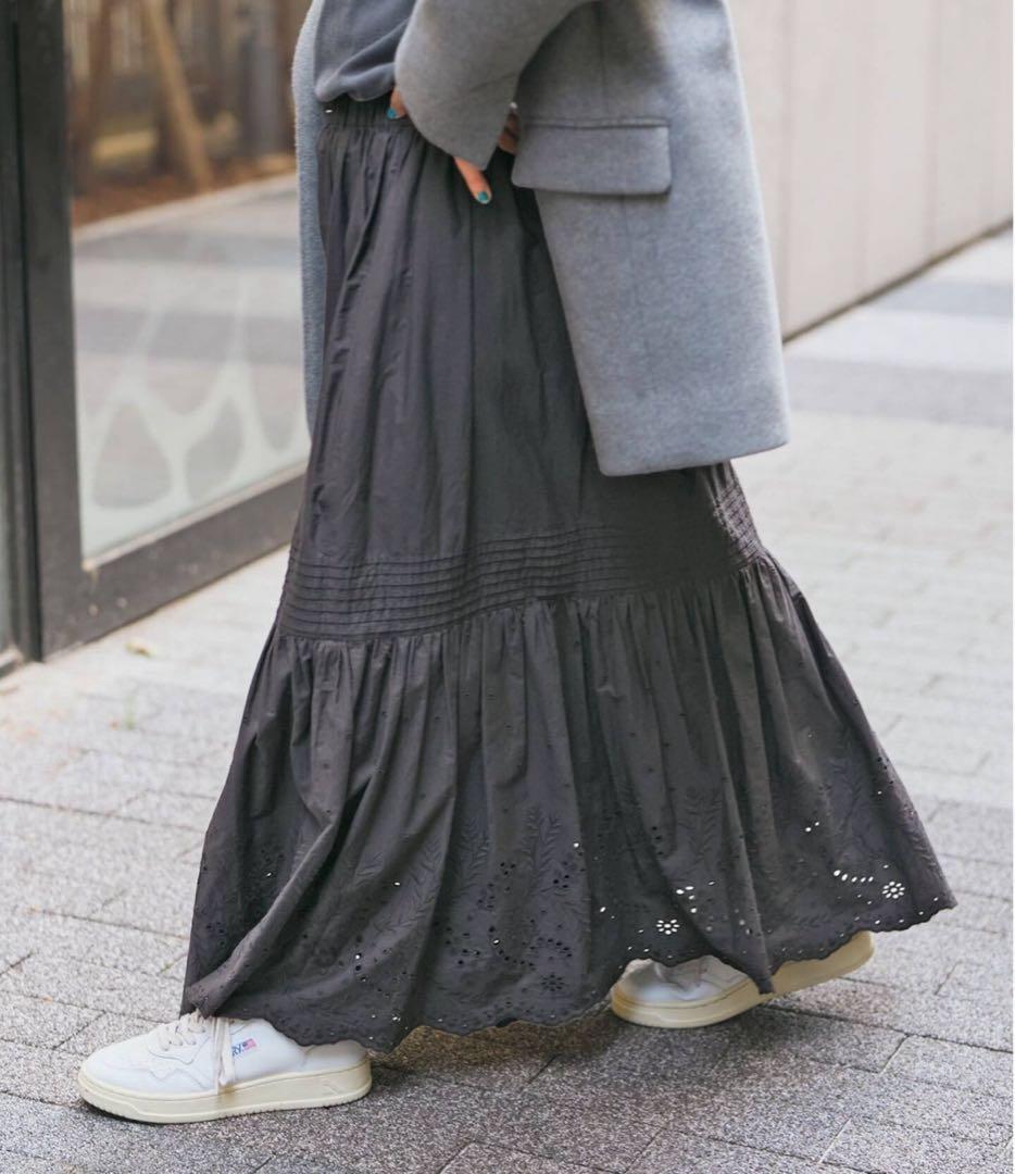 spick&span 刺繍フレアスカート 38