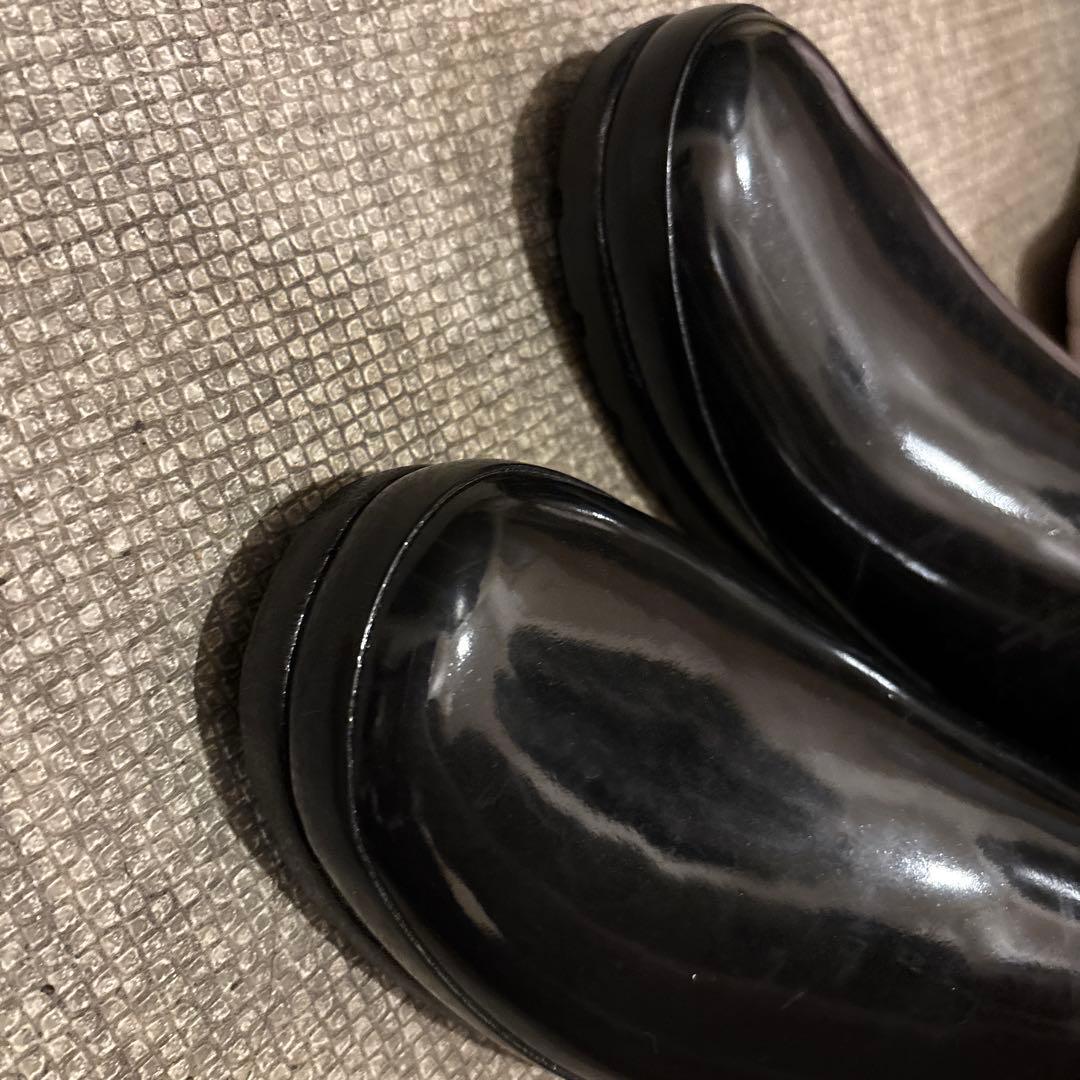 未使用級 HUNTER レインブーツ 金金具 リファインドグロスキルト UK6