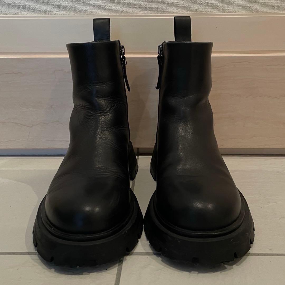 ZARA リアルレザーブーツ ブラック 24cm
