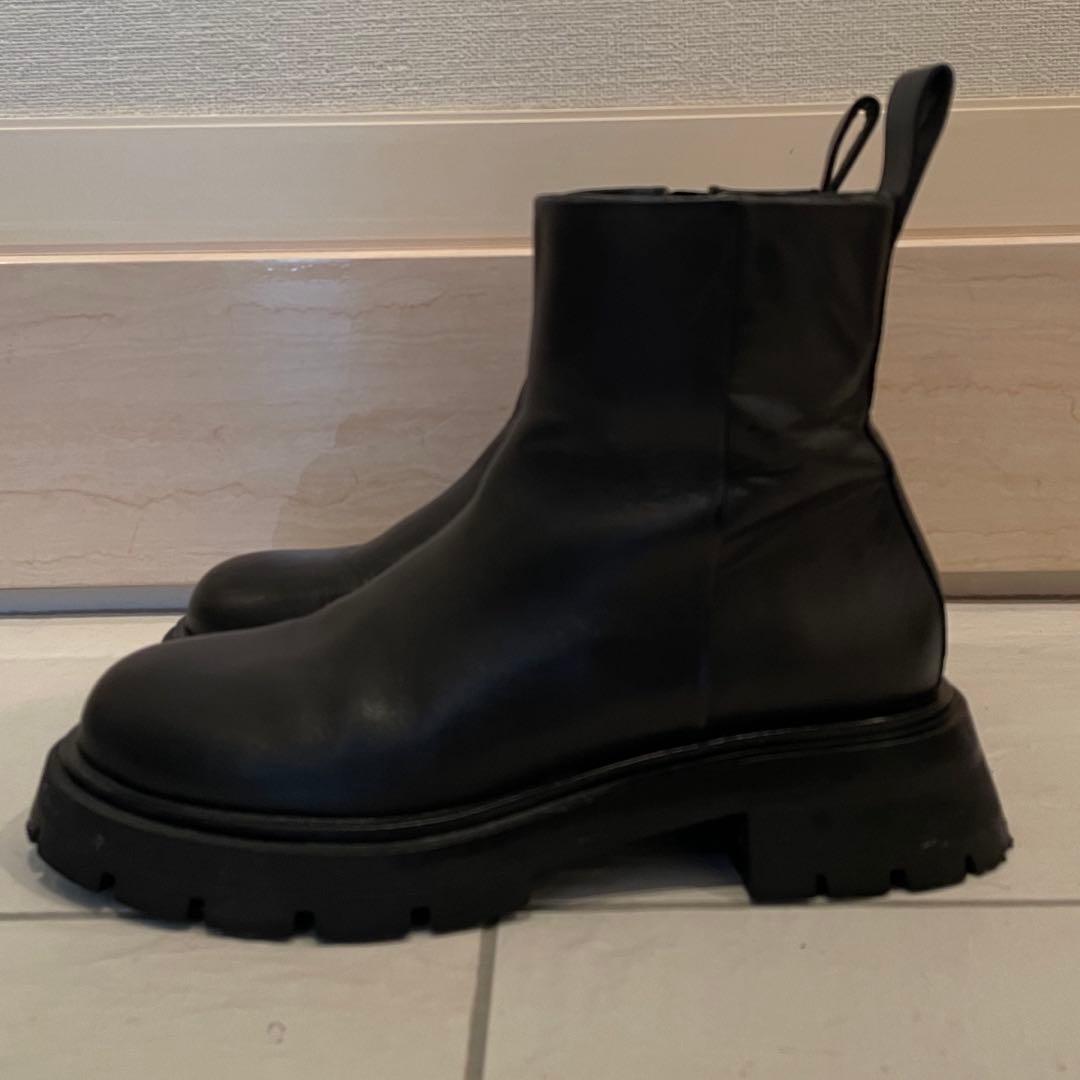 ZARA リアルレザーブーツ ブラック 24cm