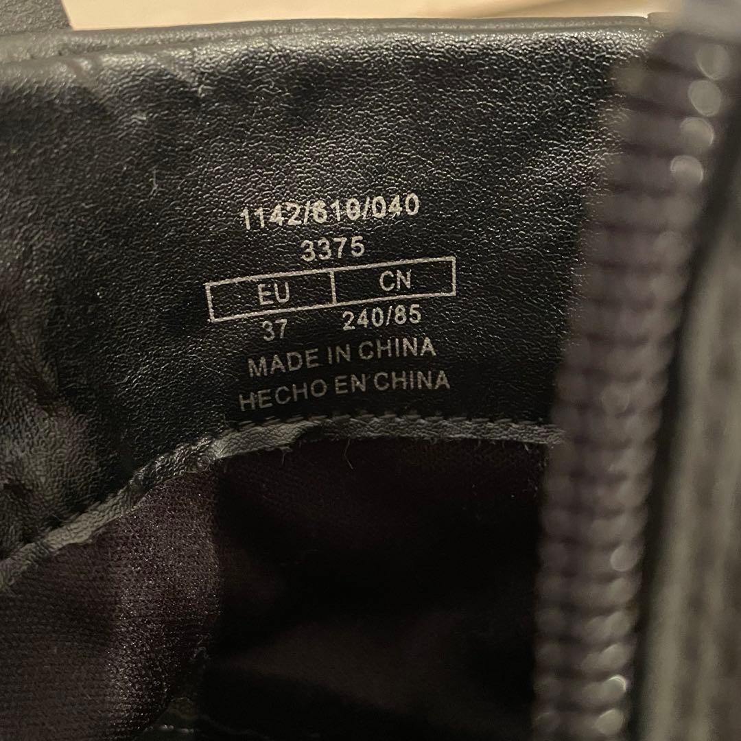 ZARA リアルレザーブーツ ブラック 24cm