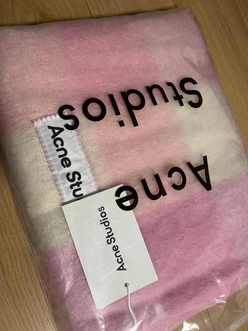 紫*様 新品未使用　Acne Studios モヘアチェックスカーフ　マフラー