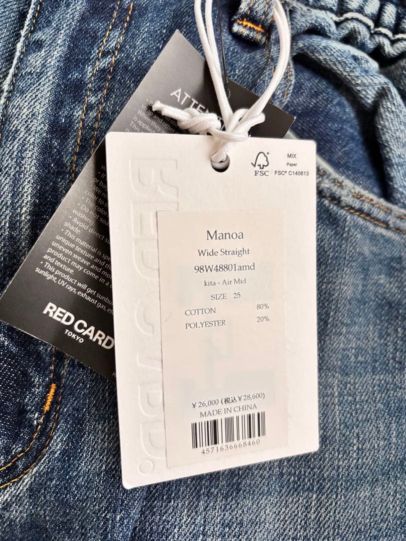 新品　REDCARD レッドカード manoa