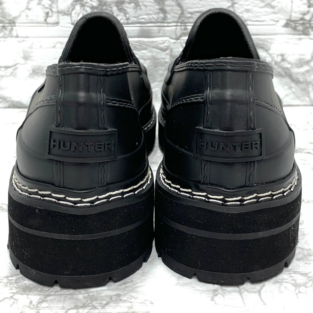 美品✨HUNTER リファインドステッチペニーローファー　レインシューズ　UK5