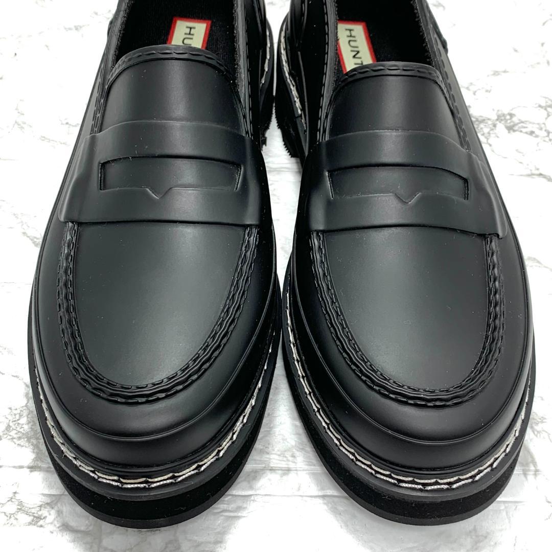 美品✨HUNTER リファインドステッチペニーローファー　レインシューズ　UK5