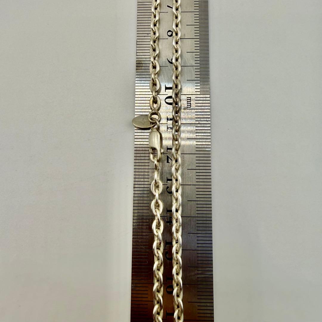 美品　SAAD シルバー細丸チェーン　50センチ