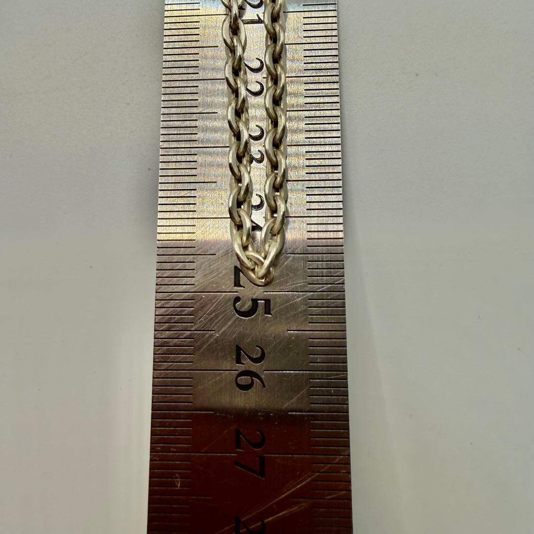 美品　SAAD シルバー細丸チェーン　50センチ