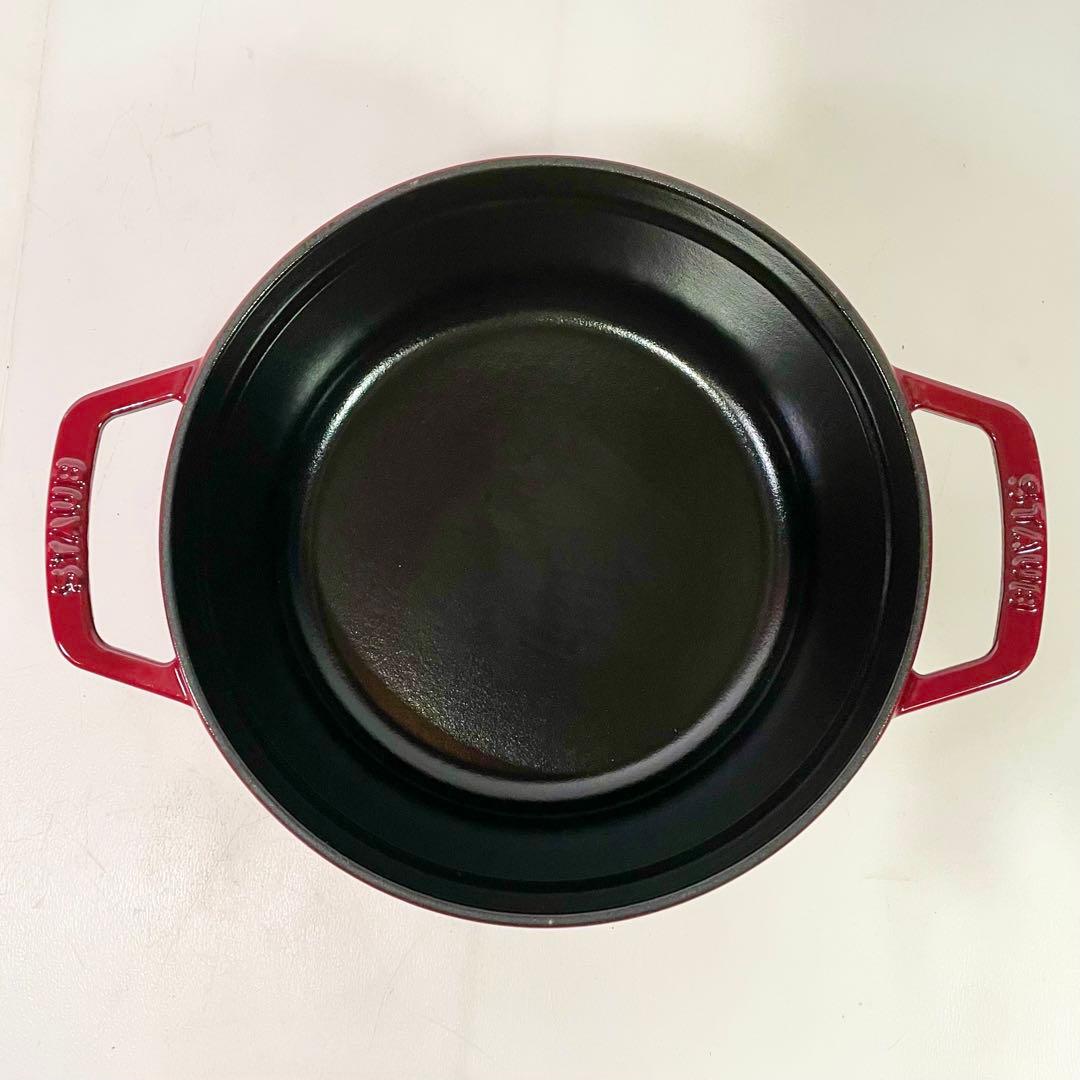 ◎ 美品 STAUB ストウブ22センチ 2.6ℓ 鋳鉄鍋 チェリー