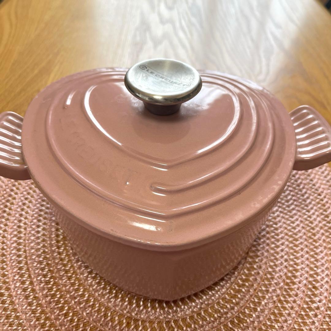 LE CREUSET ハート型両手鍋 ピンク
