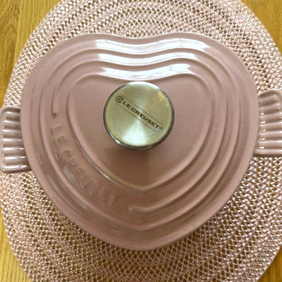 LE CREUSET ハート型両手鍋 ピンク