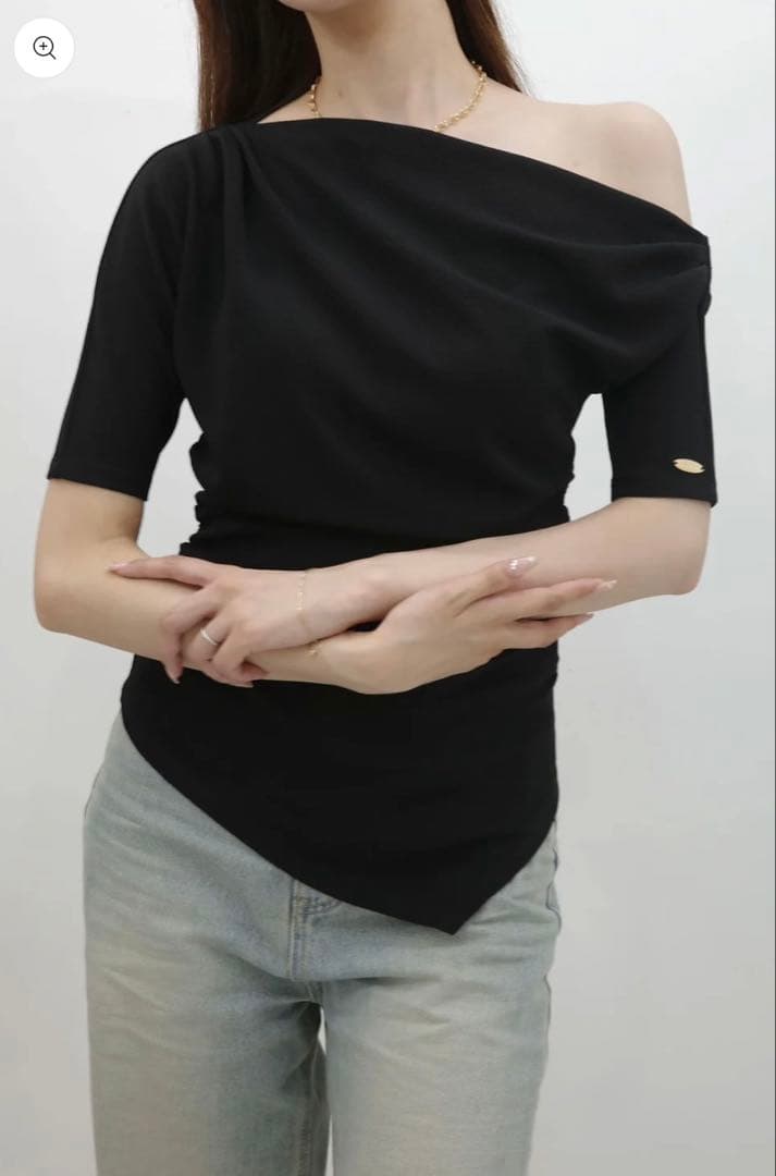 poláura ポローラ アシンメトリードレープトップス