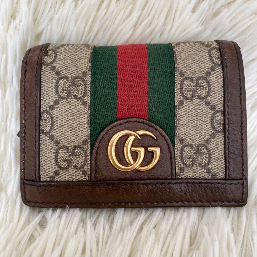 【美品✨】GUCCI 折り財布 マーモント シェリーライン GG レザー