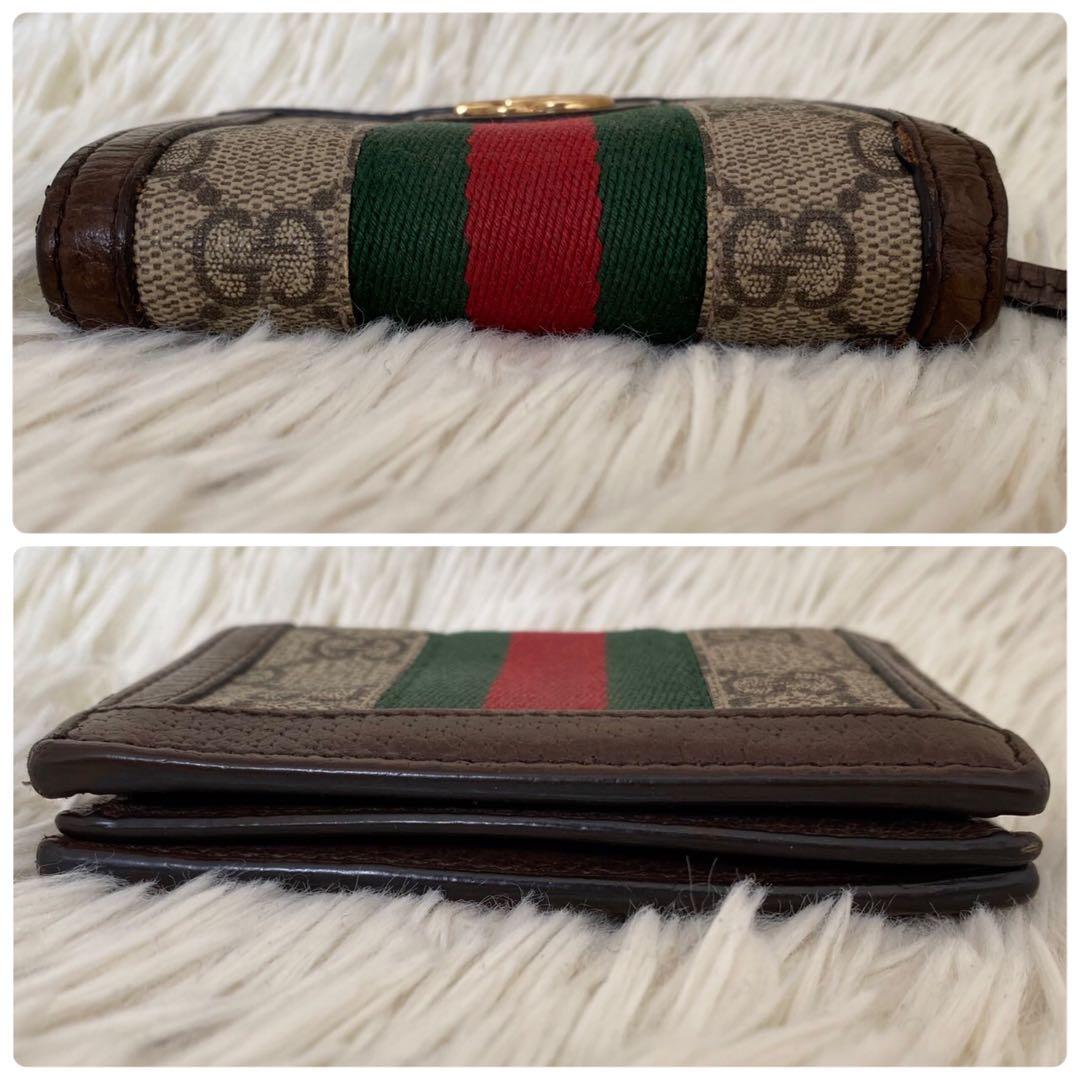 【美品✨】GUCCI 折り財布 マーモント シェリーライン GG レザー