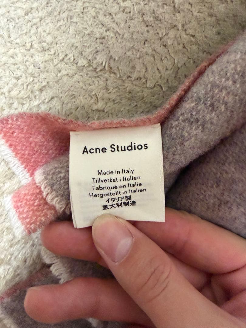 アクネ Acne studios ロゴ マフラー リバーシブル