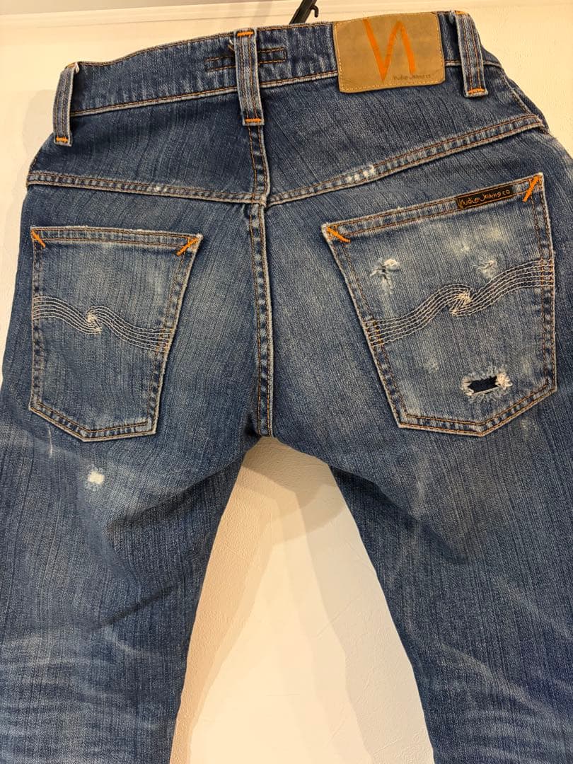 パンツ NudieJeans THIN FINN Worn InEcru W27 L30