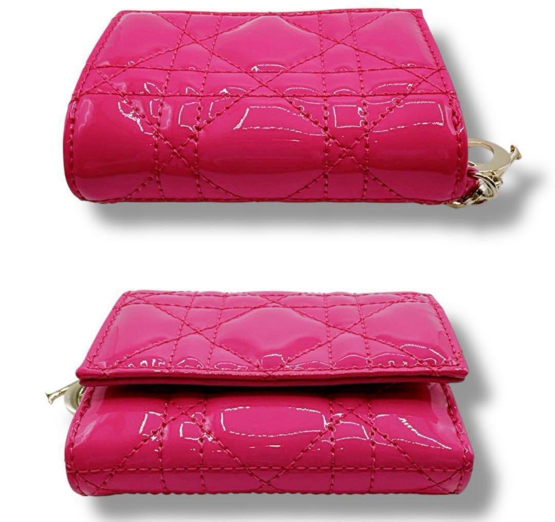 Christian Dior 財布　三つ折り　ピンク