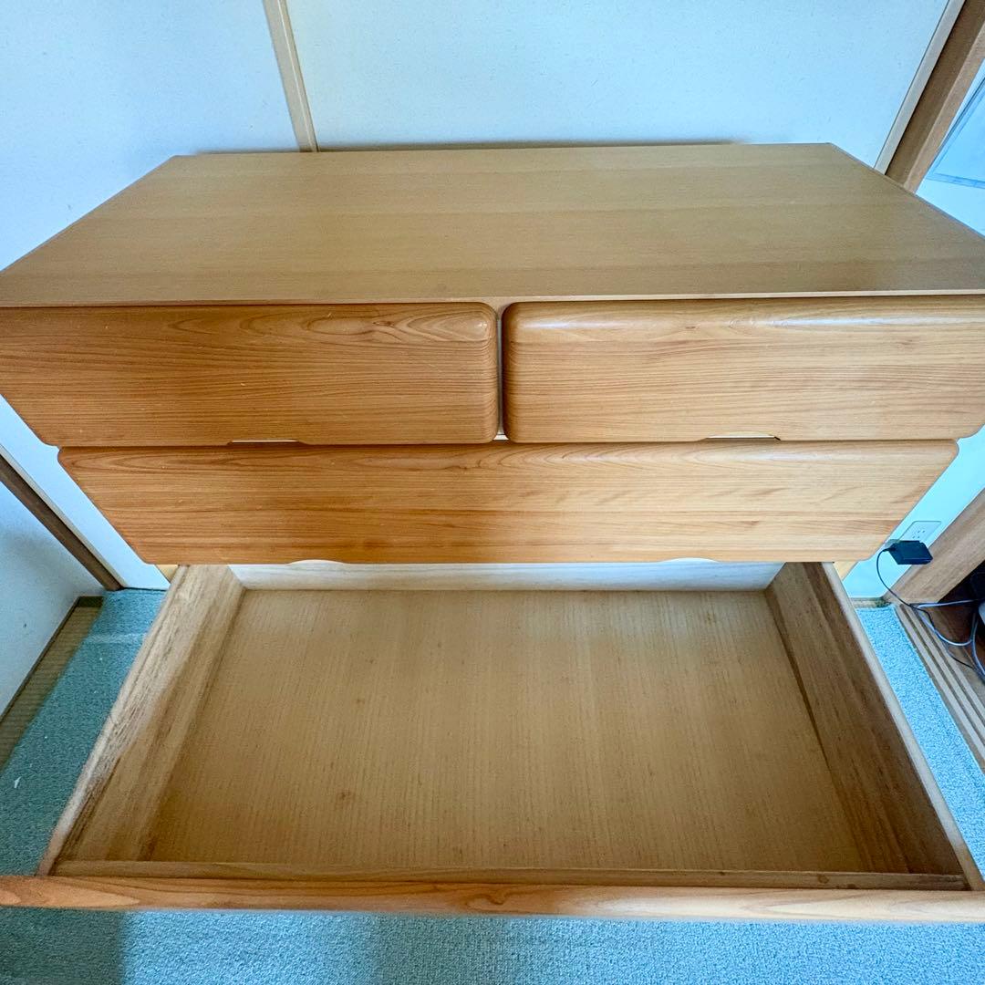 【大川家具】⭐︎送料込み⭐︎ 九州産天然ヒノキチェスト なごみ 幅90cm 6段