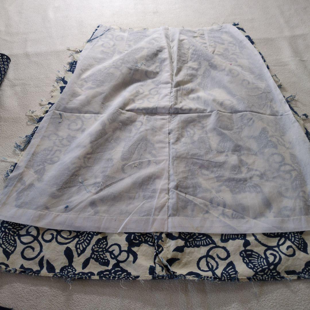 作家さんの生地　印花布？　絞り　ハンドメイド　リメイク