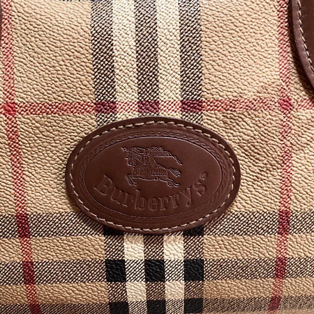 BURBERRYS ボストンバッグ　ノバチェック　シャドーホース　PVC レザー