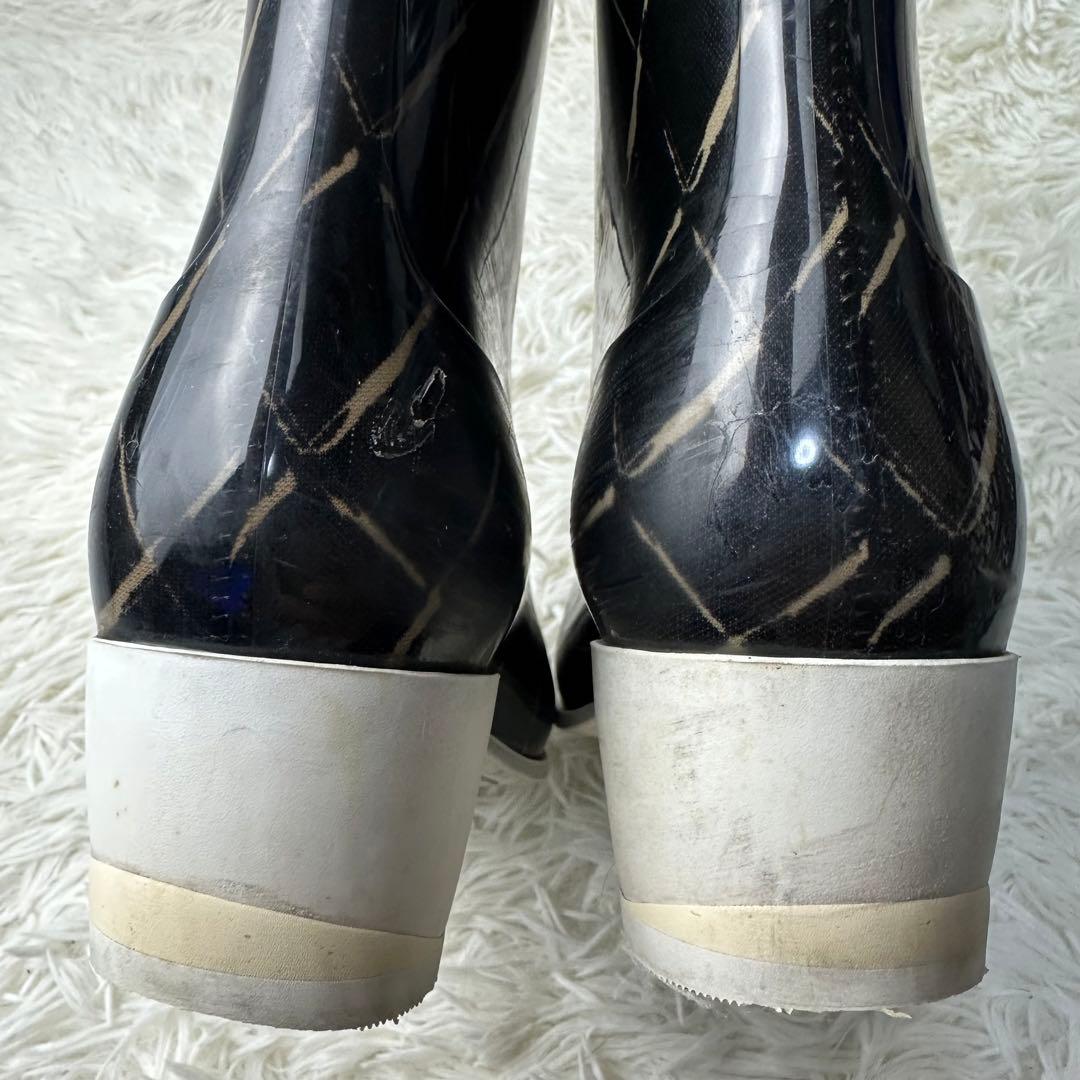 CHANEL ココマーク マトラッセ レインブーツ ラバーブーツ 26cm
