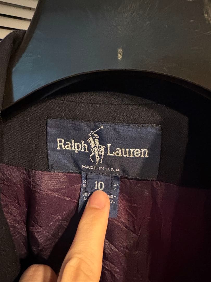 80s USA製 Ralph Lauren 紺ブレ 金ボタン ダブルブレスト