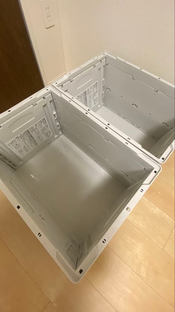 無印良品 折りたたみコンテナ 50L ホワイトグレー 2個セット