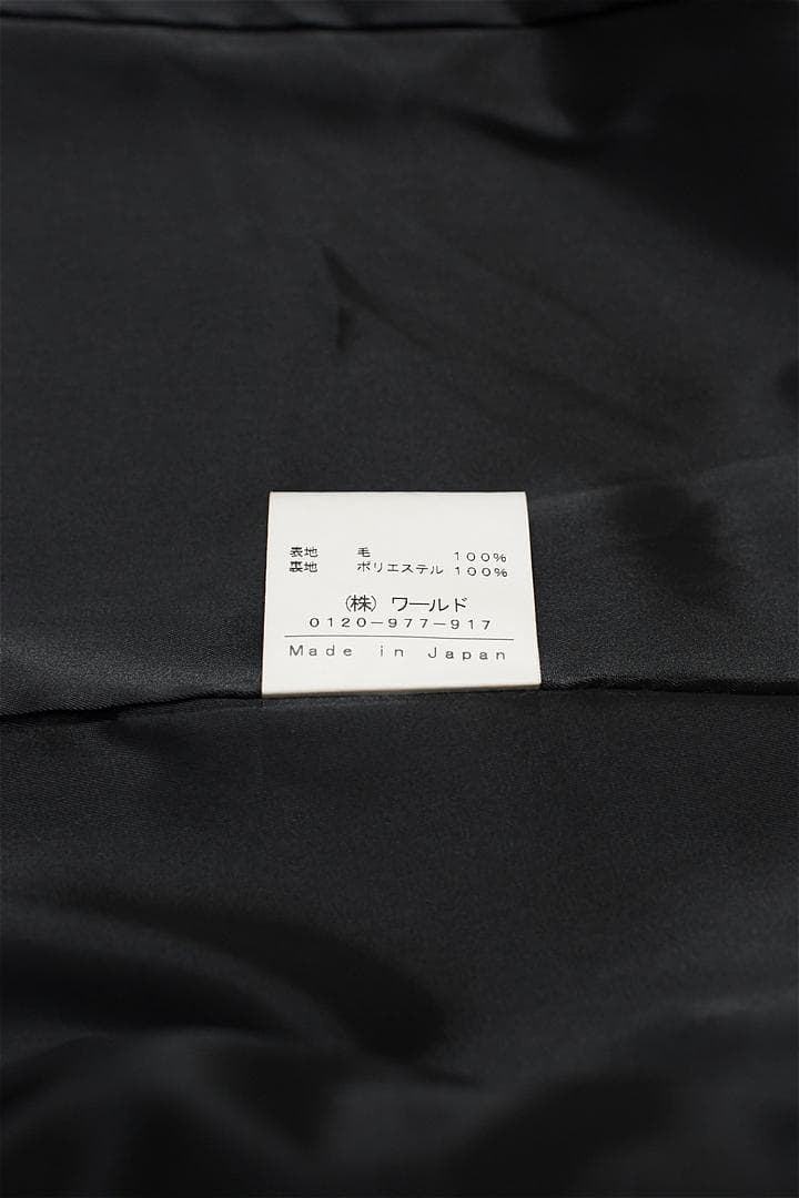 H543/美品 INDIVI ジャケット 表起毛 1つボタン 38 黒 秋冬