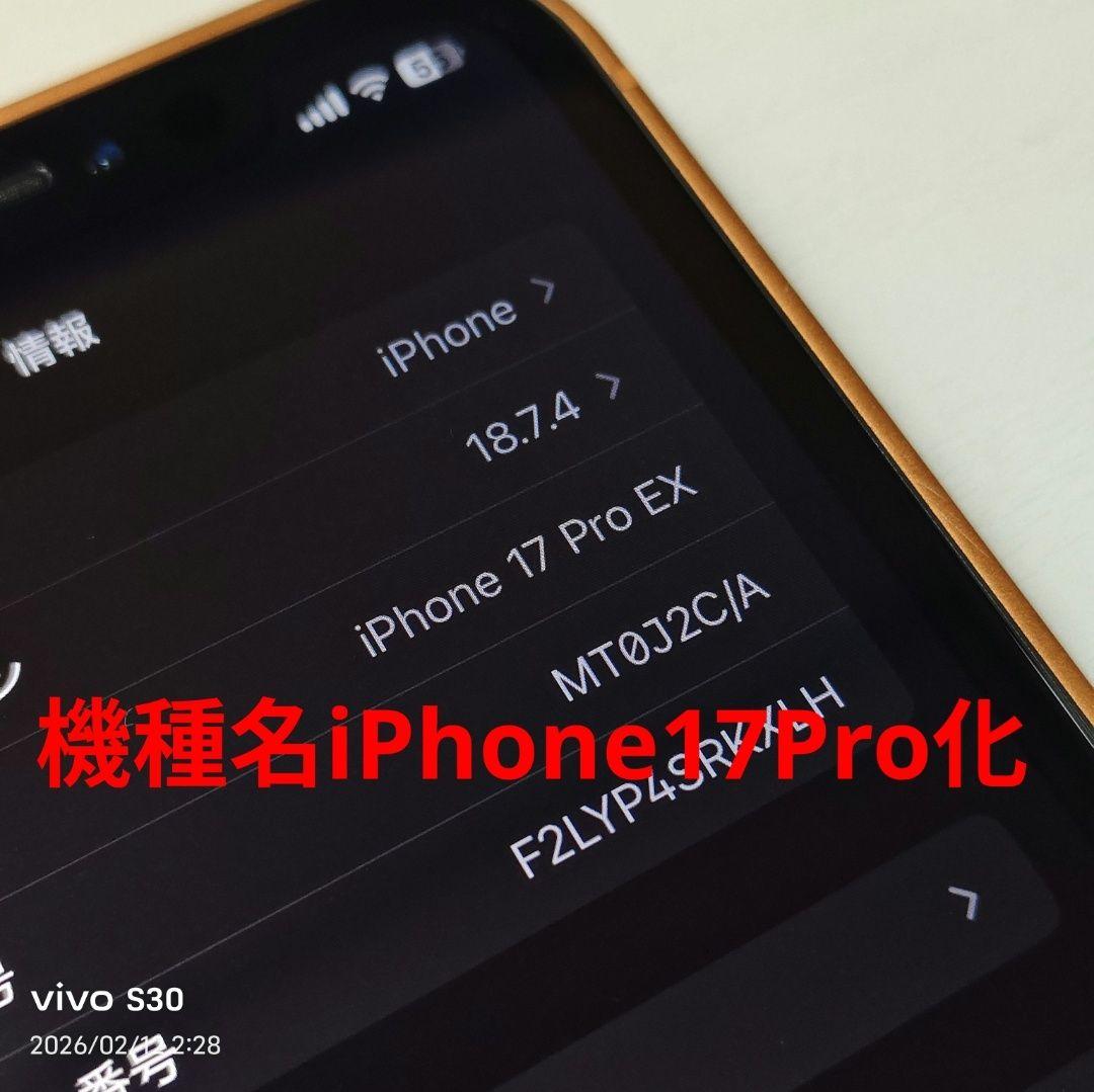 究極魔改 iPhone XR カスタム品 (17Pro風)128GB ケース付き