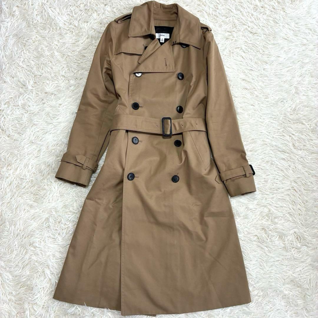 HYKE ハイク　トレンチコート　ベルト付き　ベージュ　Mサイズ