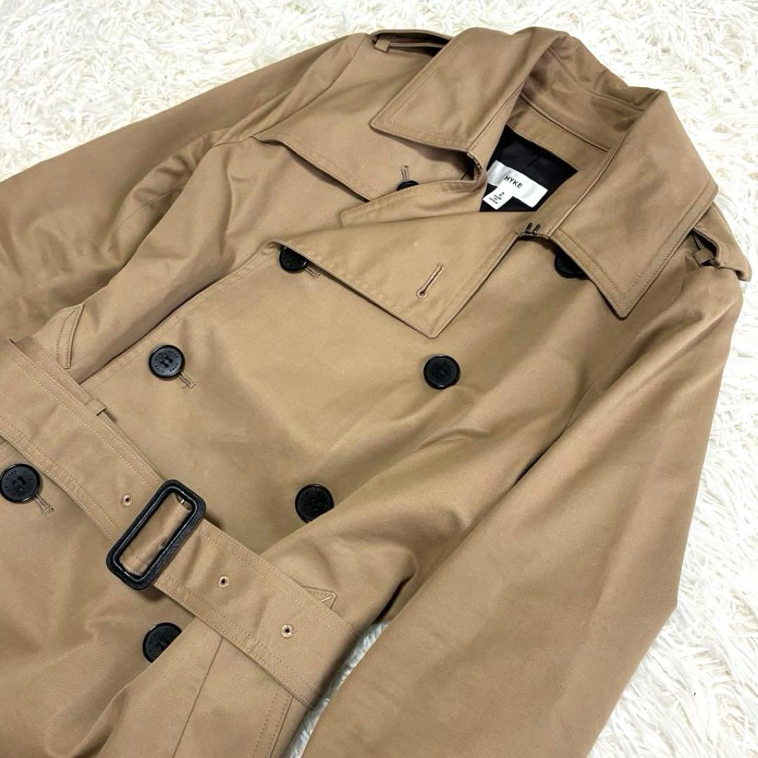 HYKE ハイク　トレンチコート　ベルト付き　ベージュ　Mサイズ