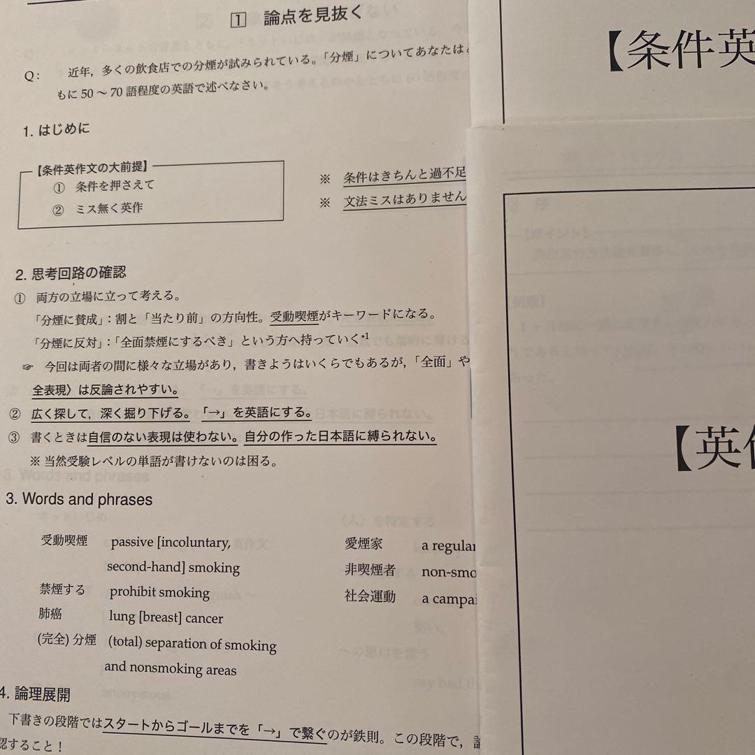 鉄緑会 2024 高3英語　英作文重要構文　英作文・条件英作文の方法論