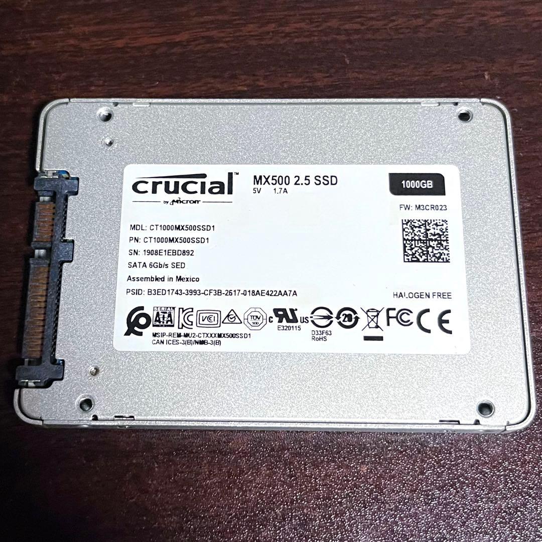 Crucial MX500 1000GB 1TB 2.5インチ SSD