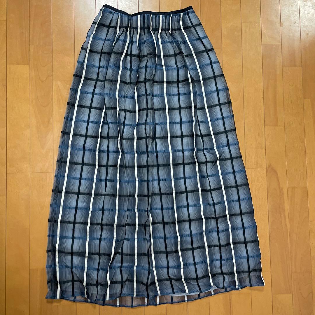 EMPORIO ARMANI ロングチェックスカート