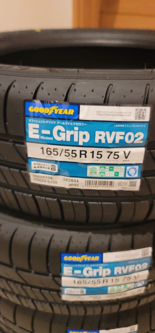 Goodyear E-Grip RVF02 165/55 R15 4本セット