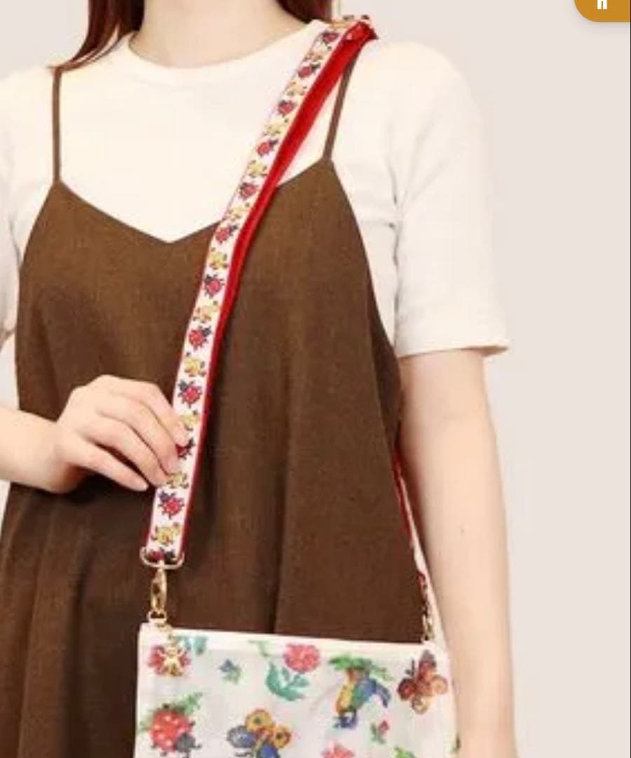FEILER ハイジ　レピヤンリボン×フェイラー　ショルダーストラップ　レッド