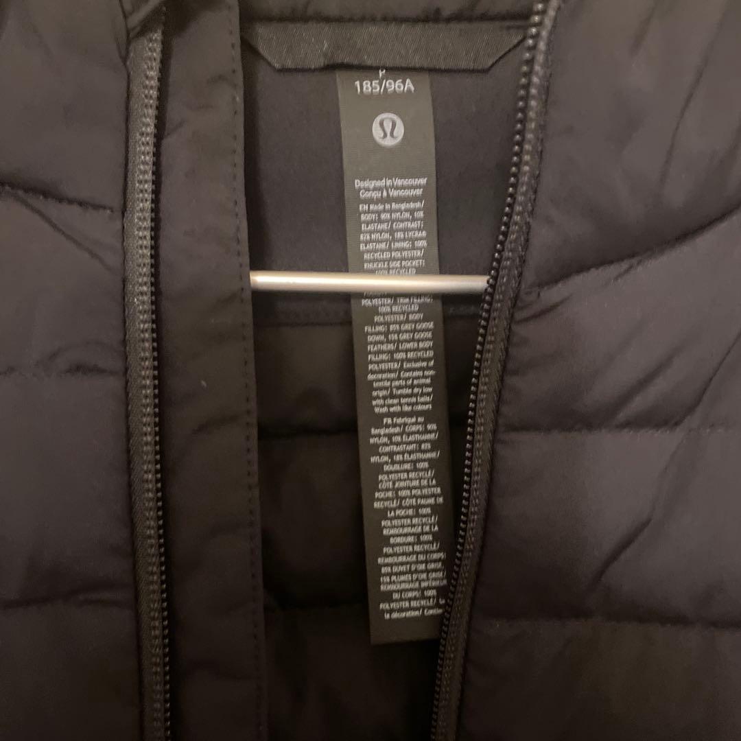 Lululemon ブラック ダウンベスト 185/96A