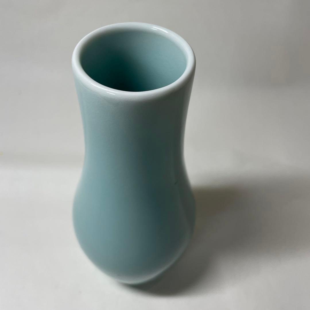 FA15④ 伊万里　鍋島青磁花瓶　長春　茶道具