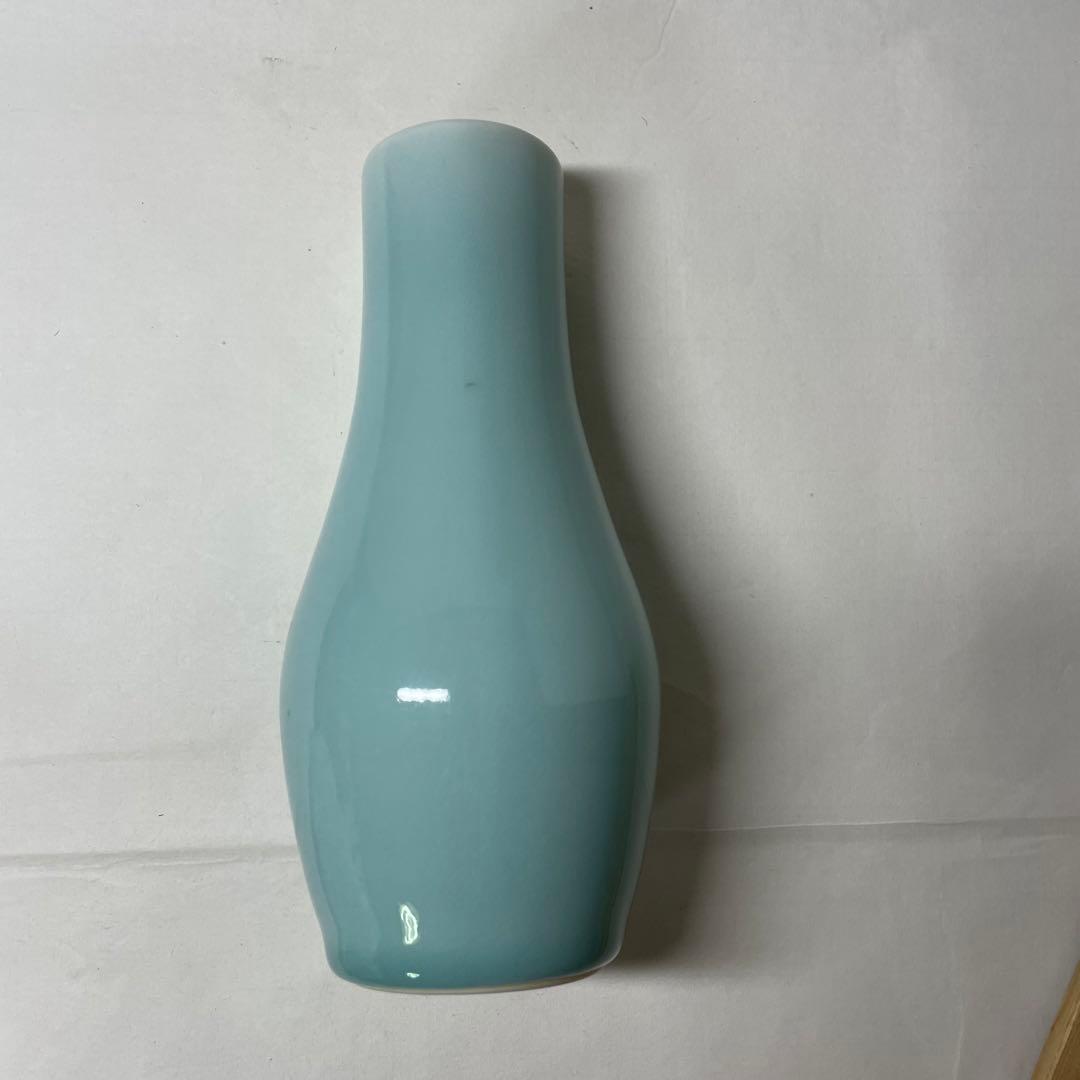 FA15④ 伊万里　鍋島青磁花瓶　長春　茶道具