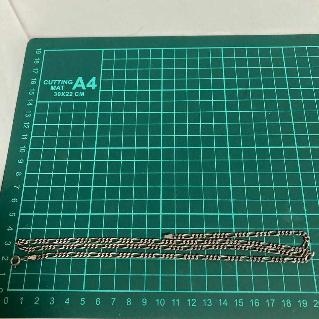 シルバー925 フィガロチェーン　ロングネックレス　70cm