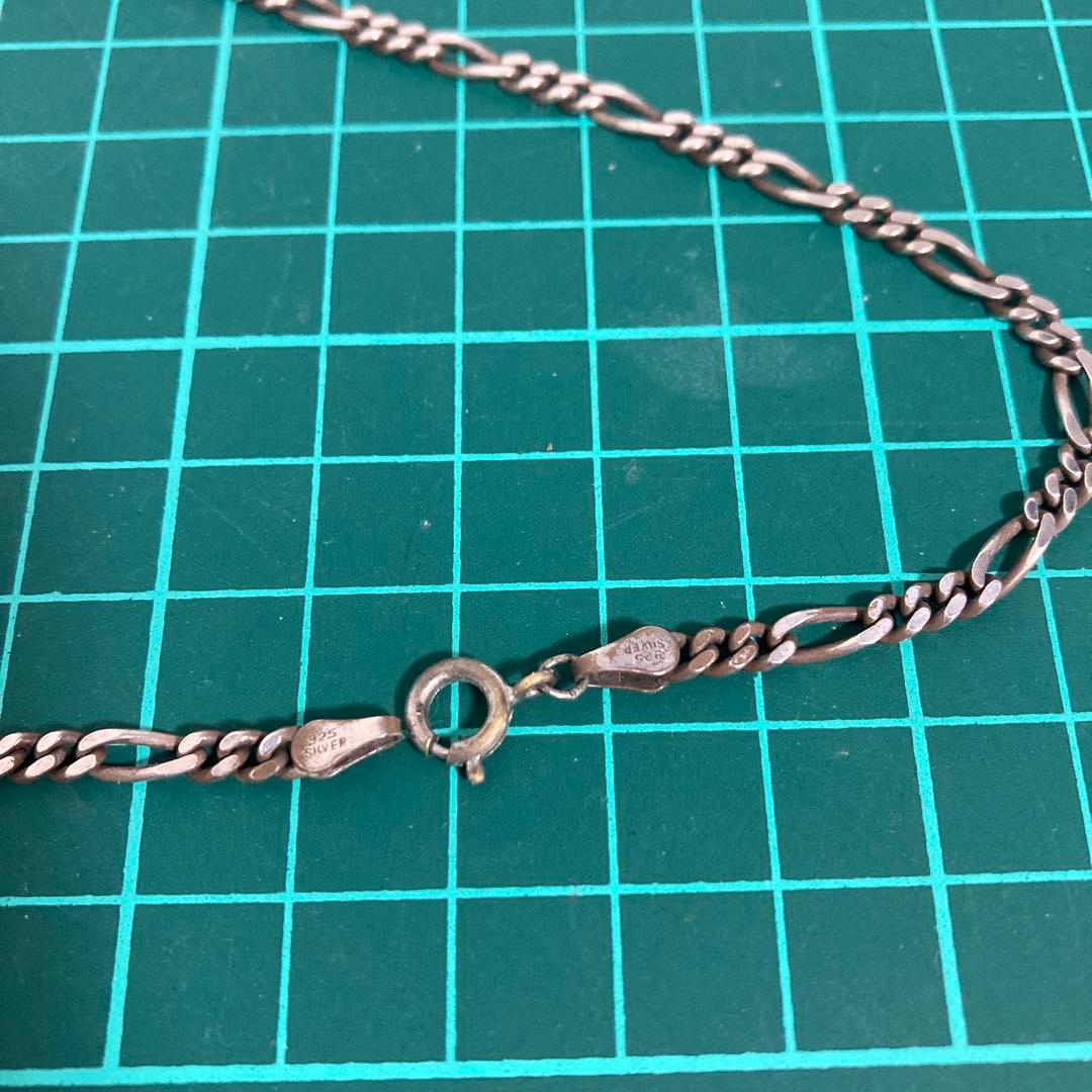 シルバー925 フィガロチェーン　ロングネックレス　70cm