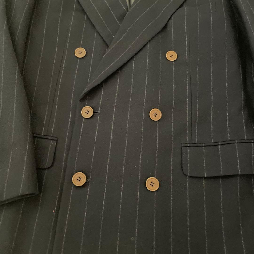【値下げ】ビンテージ　Henry Cottons ネイビー ダブルスーツXL