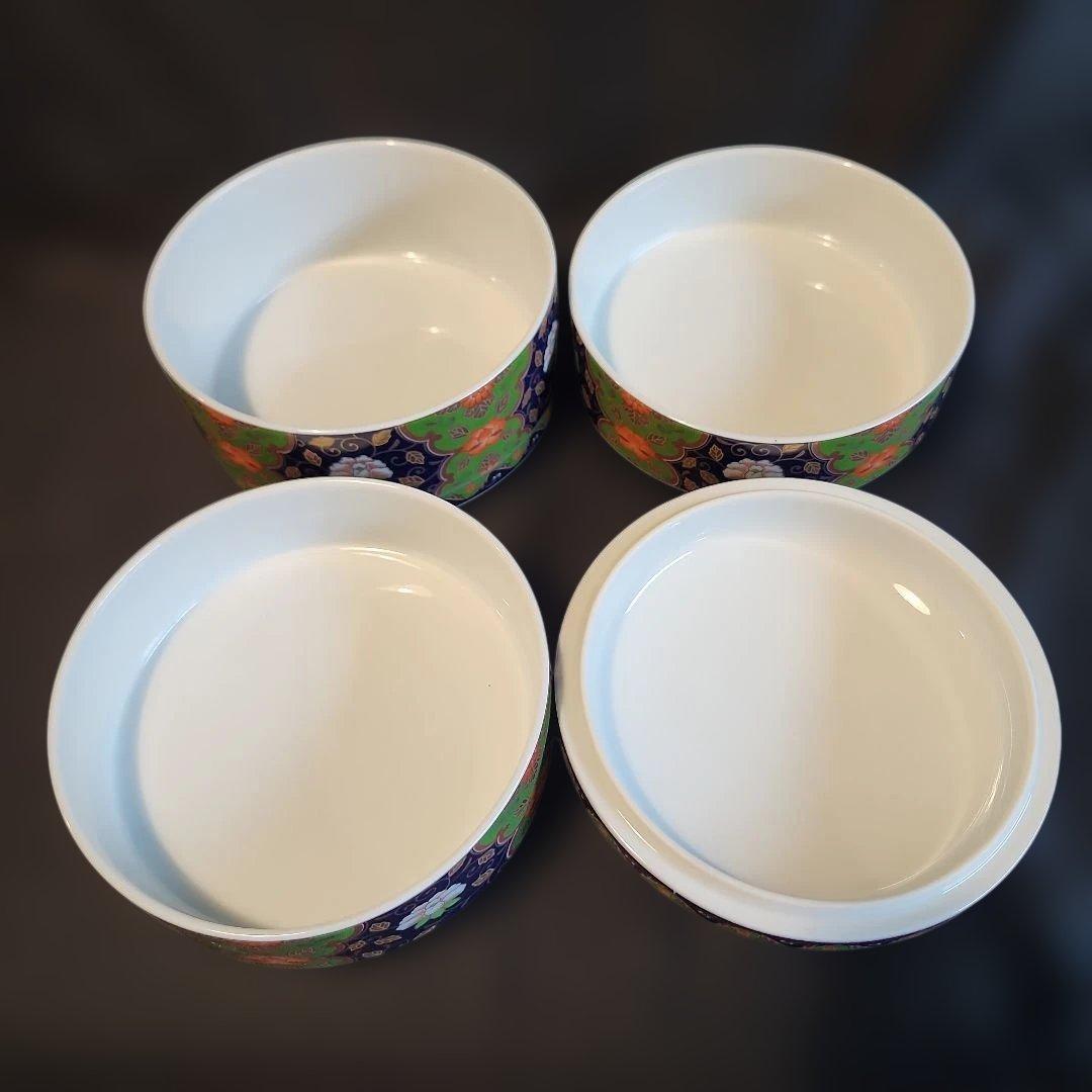 【美品】有田焼 庫山窯　金彩三段重ね