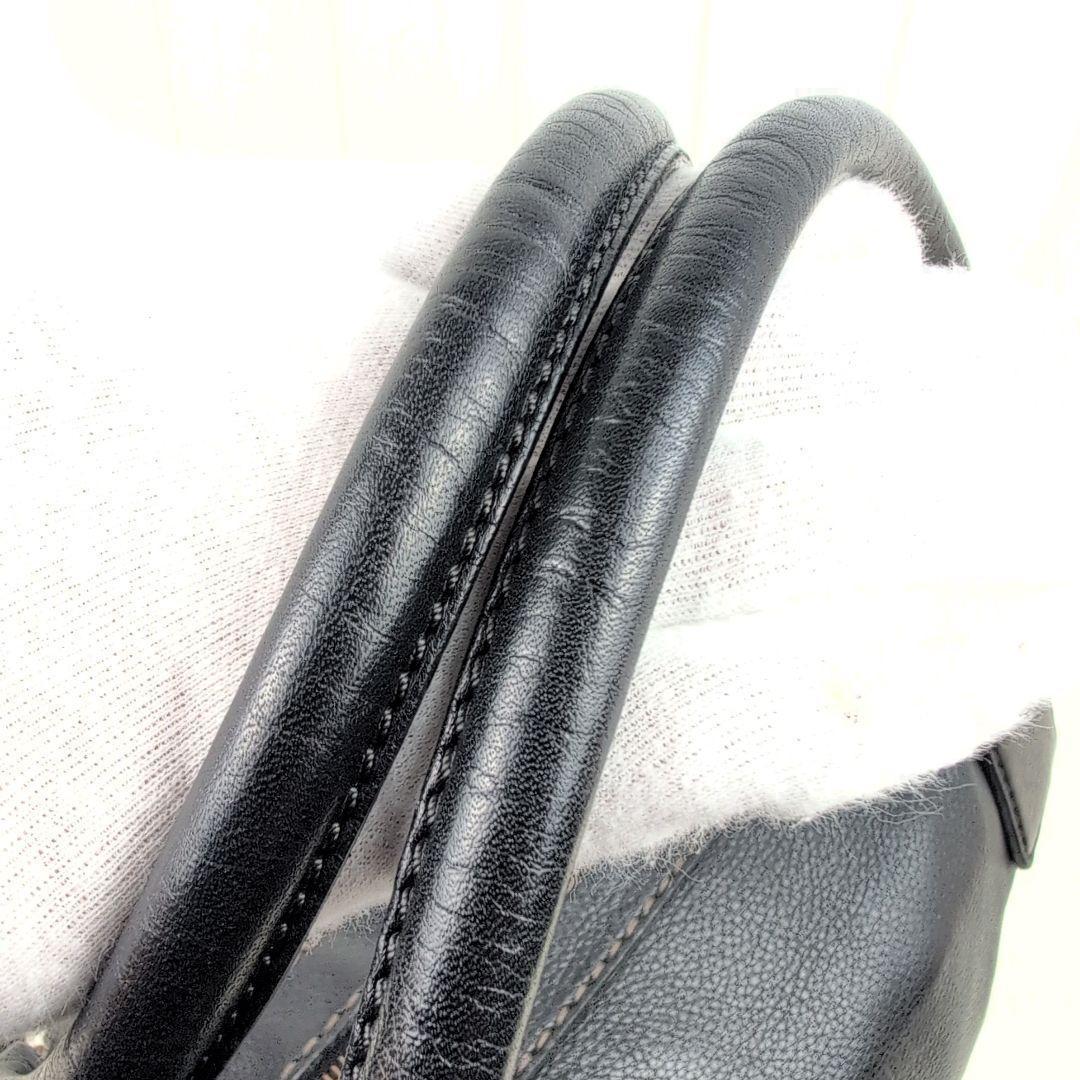 美品✨TOD'S ハンドバッグ ミニボストン カデナ レザー ブラック