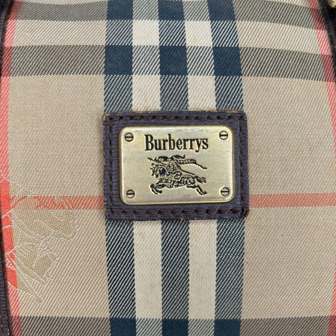 Burberrys バーバリー ミニボストンバッグ　ハンドバッグノバチェック柄