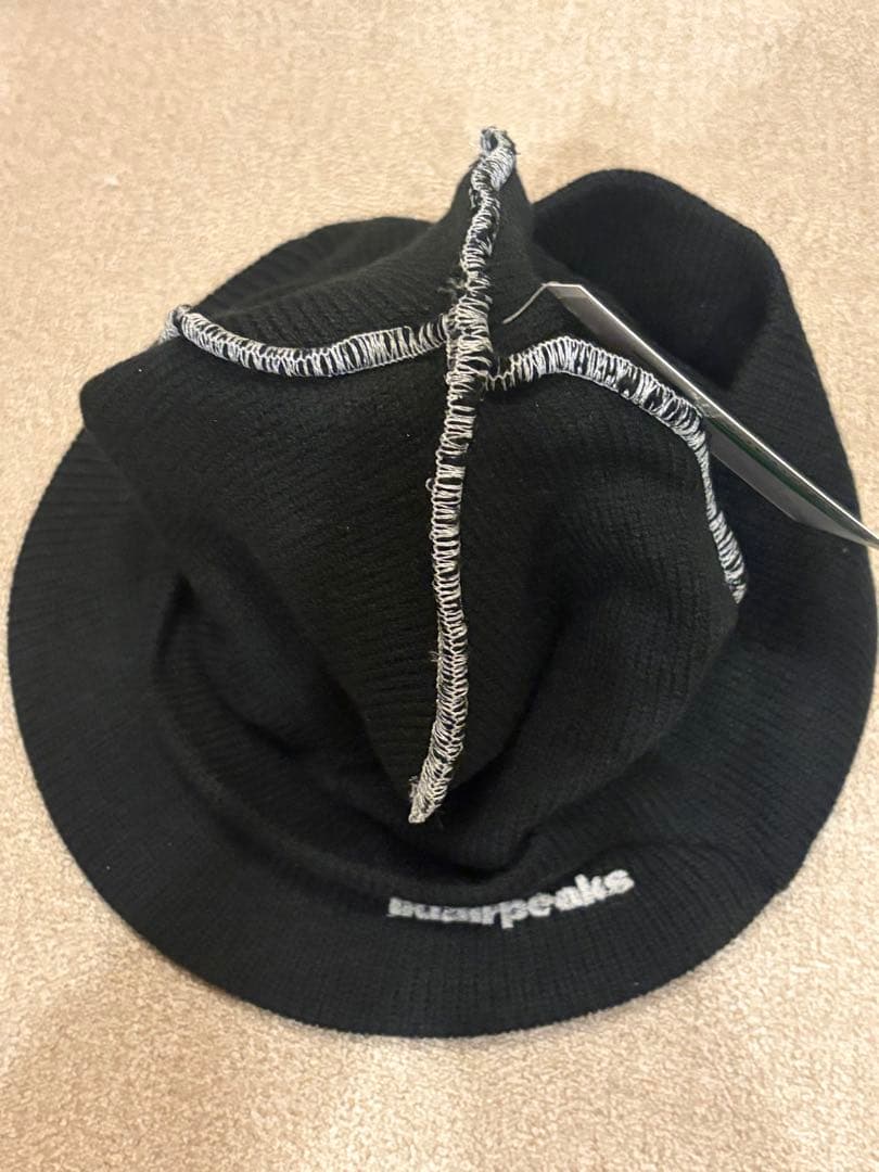 帽子 LIDAIRPEAKS PEAK STITCH BEANIE BLACK