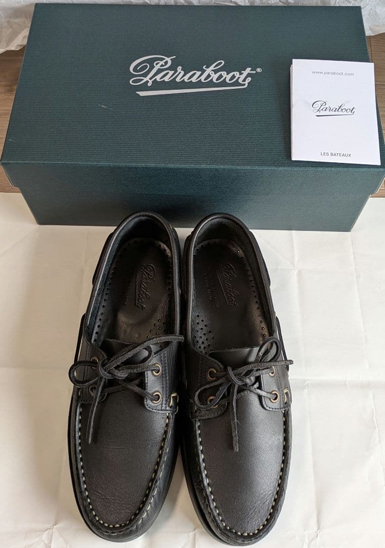 パラブーツ Paraboot BARTH 黒 モカシンシューズ サイズ6 箱付き