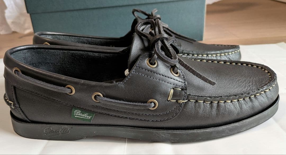 パラブーツ Paraboot BARTH 黒 モカシンシューズ サイズ6 箱付き